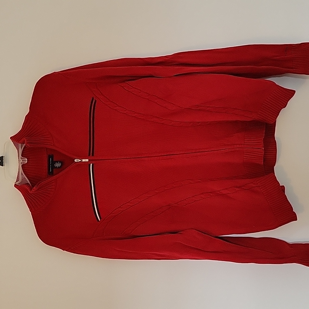 Tommy Hilfiger Zippered Cardigan Sweater, Size X-Large